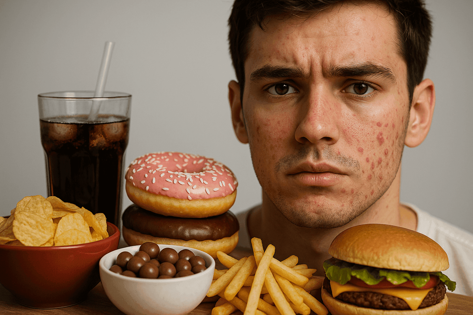 Diet connection with acne