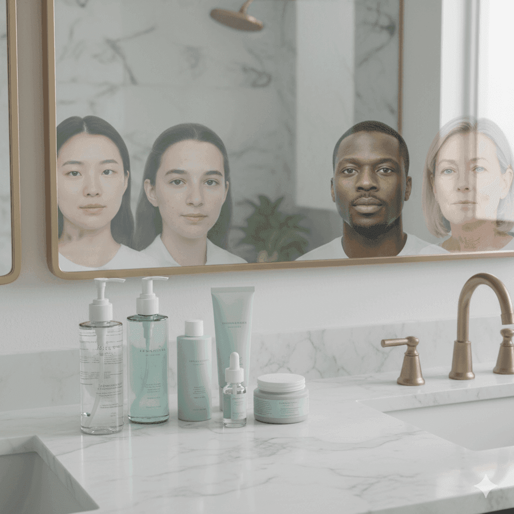 Customized acne skincare routine