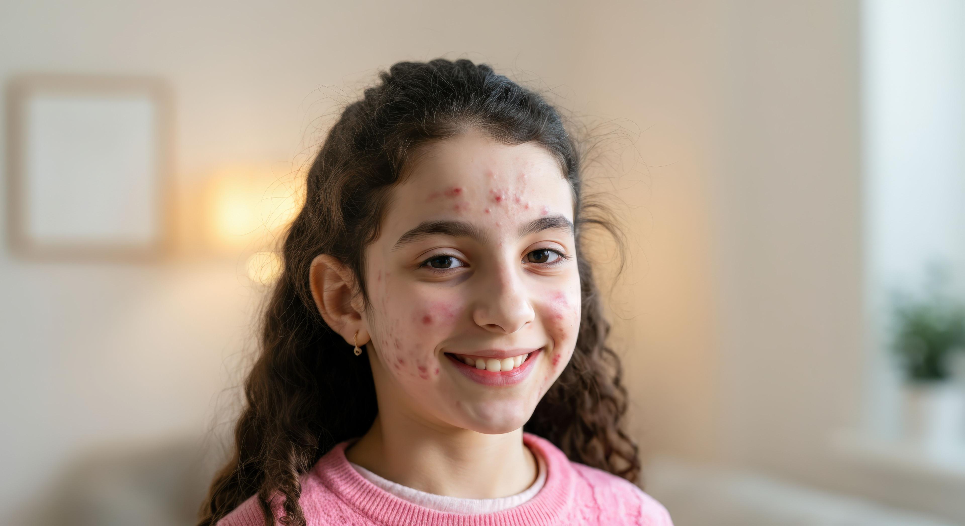 Teenage acne treatment routine with basic skincare steps