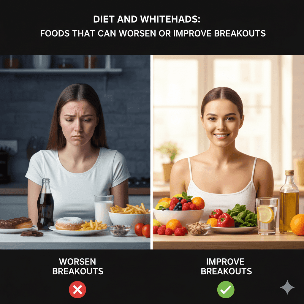 Diet impact on whiteheads