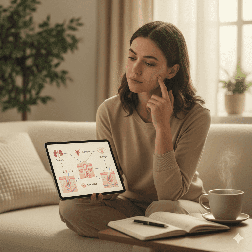 Hormonal triggers of whiteheads