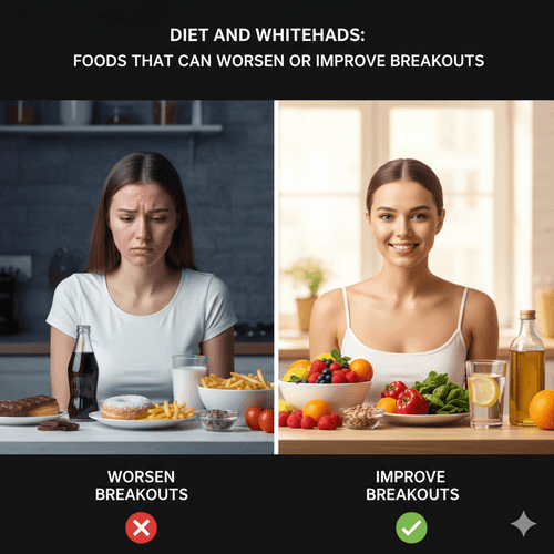 Diet and Whiteheads: Foods That Can Worsen or Improve Breakouts