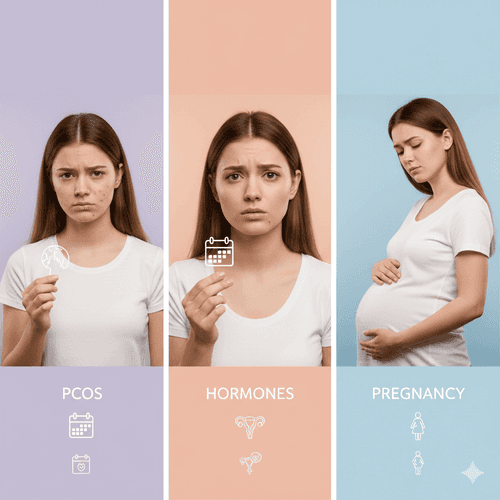 Whiteheads in Women: Hormonal Triggers, PCOS & Pregnancy